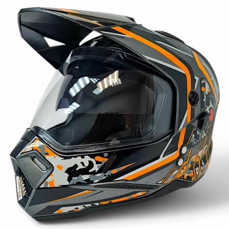 AiM Шлем JK802S Orange/Grey/Black