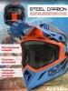 Acerbis Шлем Steel Carbon Orange/Blue