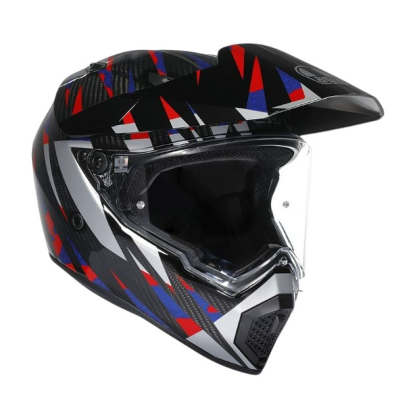 AGV Шлем AX9 E2206 V26 Steppa Carbon/Red/Blue