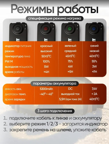 Scout Очки HB-20A с подогревом Vision-X Heated Goggles Black, Silver lens