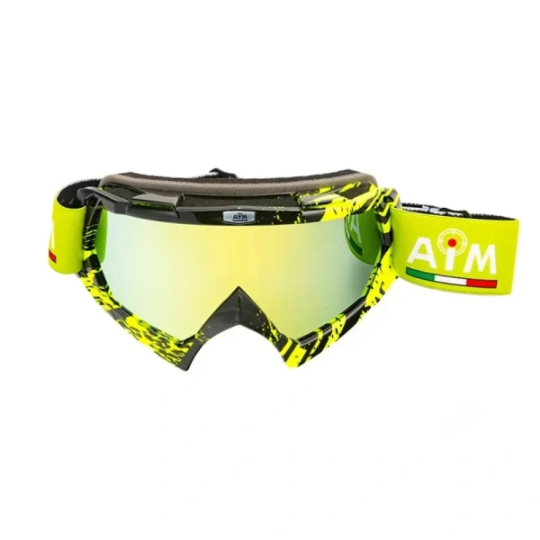 AiM Очки кроссовые (PRO) 157-600 Black-Yellow Glossy