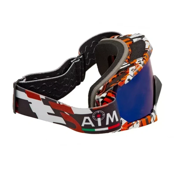 AiM Очки кроссовые (PRO) 157-700 Red-White-Black Glossy