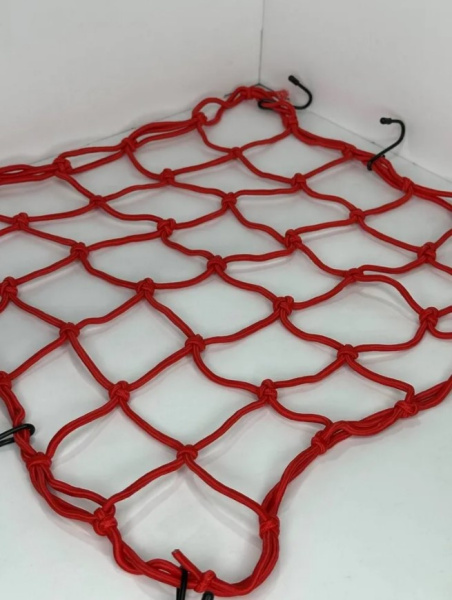 Scout сетка на багажник 40*40 Красная Крючки металл