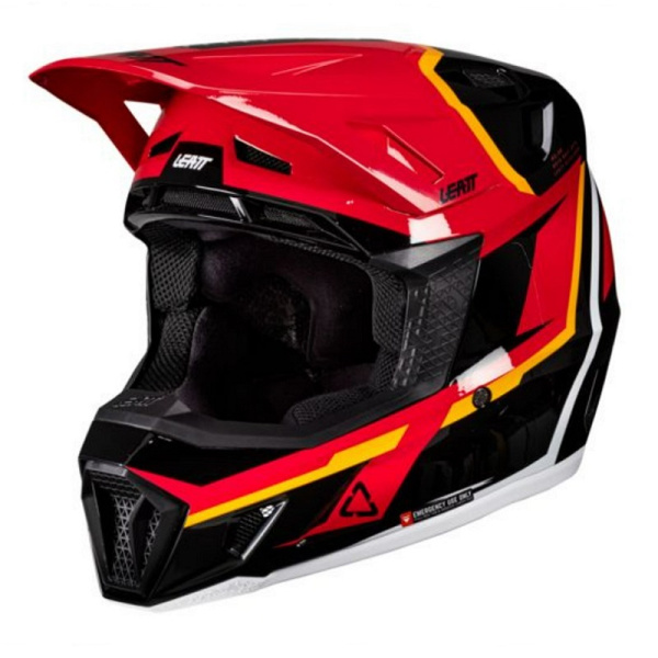 Leatt Шлем кроссовый  7.5 V26 Red + очки Velocity 4.5