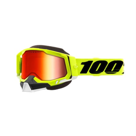 100% Очки Racecraft 2 Snowmobile Goggle Fluo Yellow/Mirror Red Lens