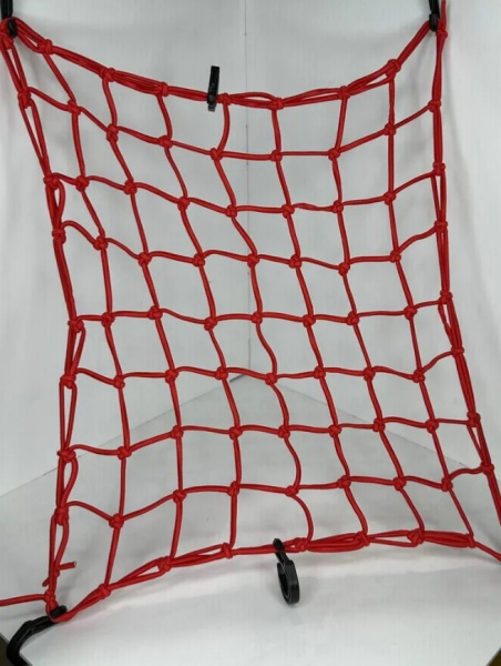 Scout сетка на багажник 40*40 Красная Крючки пластик