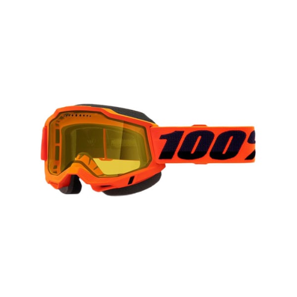 100% Очки Accuri 2 Snowmobile Goggle Neon Orange/Yellow Vented Dual Lens