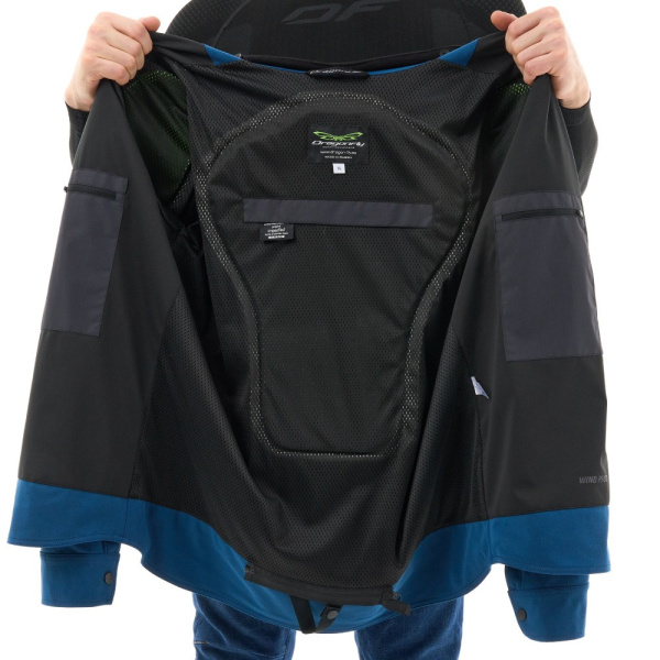 Dragonfly Моторубашка Streetfighter Dark Blue с защитой 2025