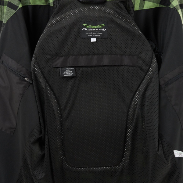 Dragonfly Моторубашка Streetfighter Green с защитой 2025