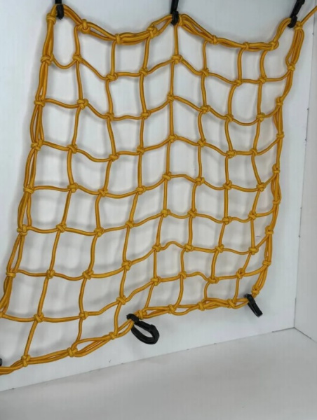 Scout сетка на багажник 40*40 Желтая Крючки пластик