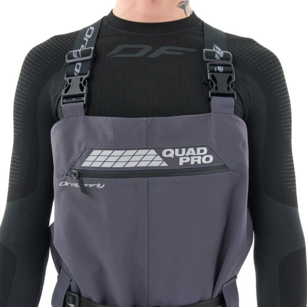 Dragonfly Вейдерсы мембранные Quad Pro 2025 Grey - Black