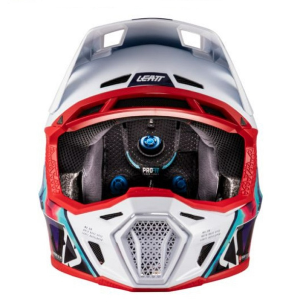 Leatt Шлем кроссовый 8.5 Royal Blue-Red V26 + очки Velocity 5.5