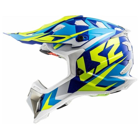 LS2 Мотошлем MX700 Subverter Evo Nible Бело-Сине-Желтый