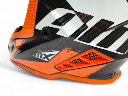 AiM Шлем RH855 Carbon Terrain Black/Orange