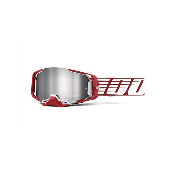 100% Очки Armega Goggle Oversized Deep Red/Flash Silver Lens