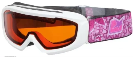 Ariete Маска снегоходная Ariete 4 KIDS 5-8лет, детская, цвет оправы белый, янтарные линзы, ANTIFOG