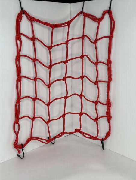 Scout сетка на багажник 40*40 Красная Крючки металл